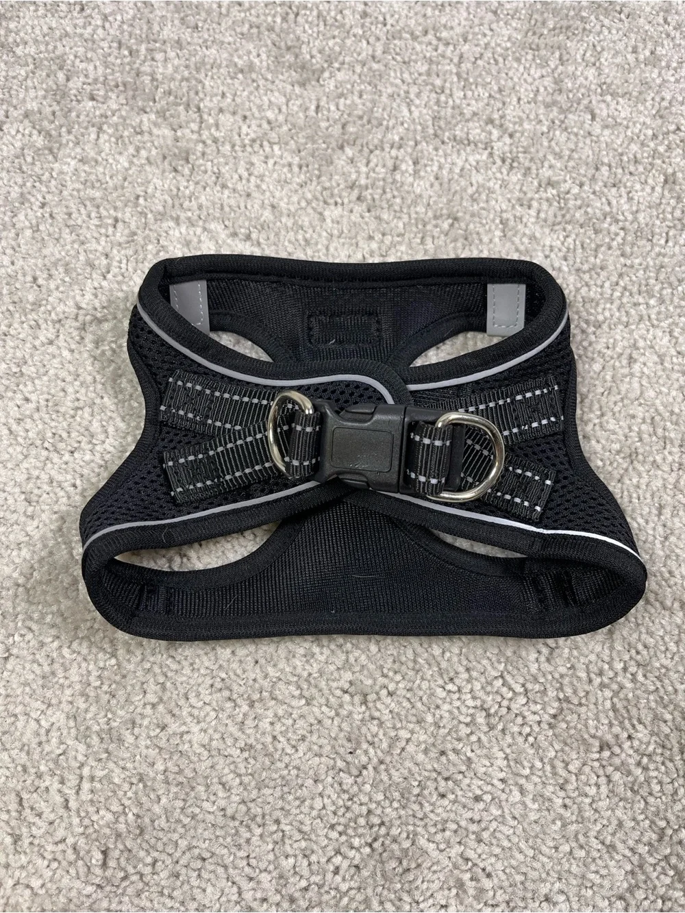 Boomiboo Black Mesh Dog Harness Size Small Chest 14” - 16” Reflective Strips
